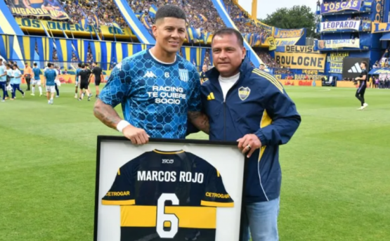  El homenaje a Marcos Rojo en la previa de la semifinal Boca vs. Racing
